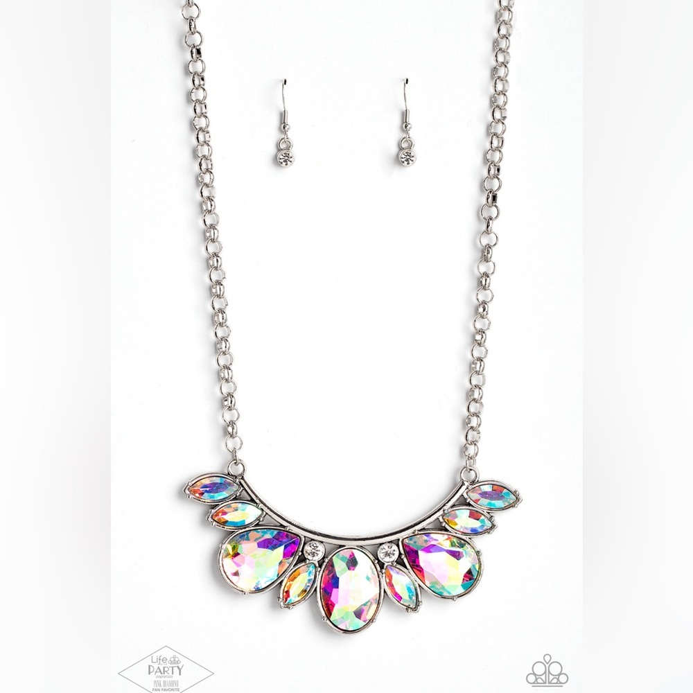 Multicolor statement necklace - Picture 2 of 3